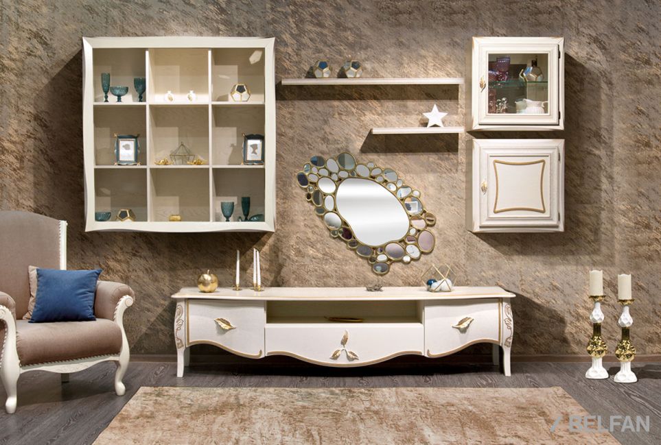 Шкаф навесной открытый "Трио" массив и шпон дуба 4