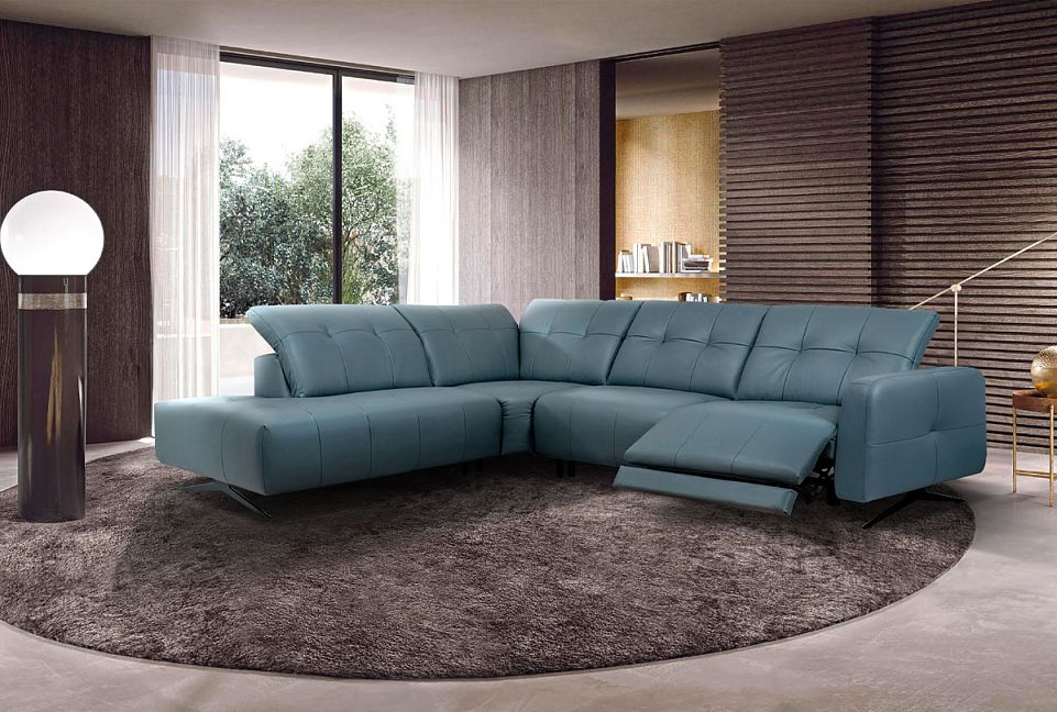 "Кенни" диван индивидуальной модификации; 4L+90+150+15ER; начальная группа кожи