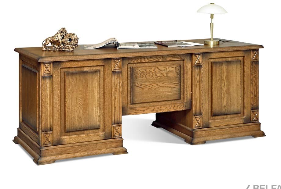 Стол письменный "Верди Люкс 7" массив и шпон дуба 2