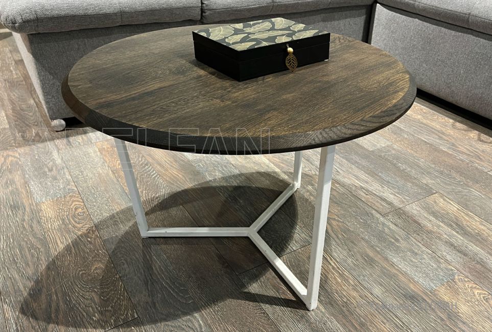 Стол журнальный "Art Collection" круглый 60 массив дуба, металл 1