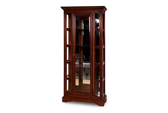 Шкаф с витриной "Полонез" 01 массив и шпон бука 4