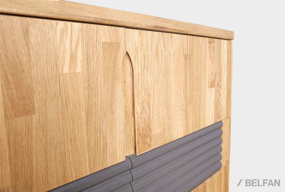 Тумба высокая "Уоллстрит" массив дуба, МДФ 4