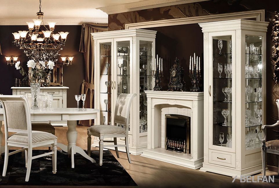 Шкаф с витриной "Верди Люкс 2з" массив и шпон дуба 4