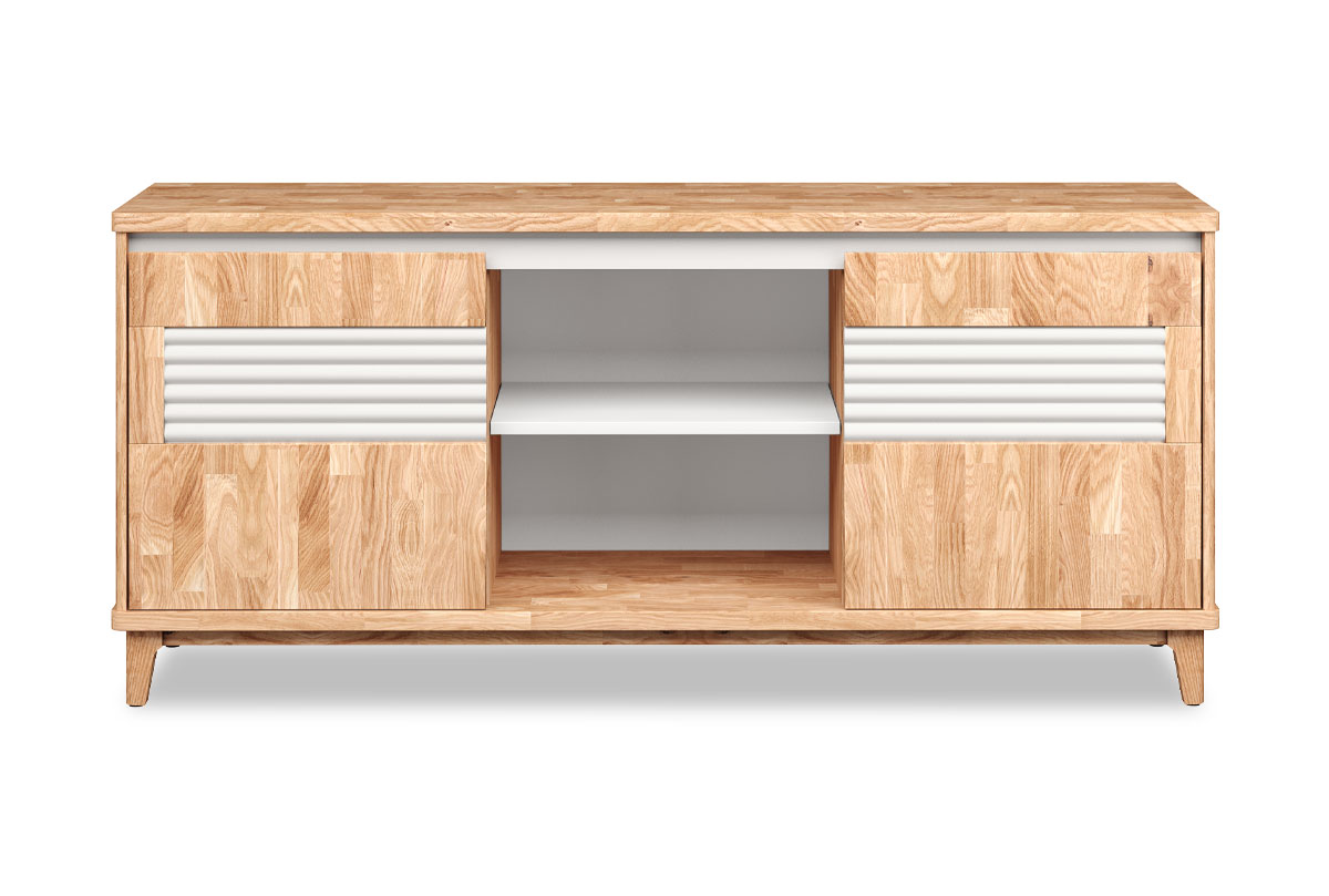 Тумба "Wallstreet" 3 (с нишей) массив дуба, МДФ 1