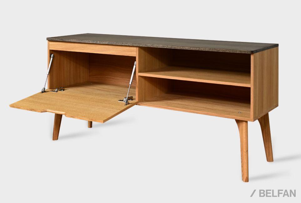 Тумба под ТВ "Elva" 1500 массив и шпон дуба 6