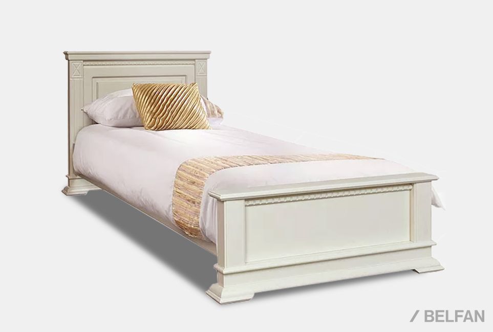 Кровать "Верди Люкс" (низкое изножье) массив и шпон дуба 1