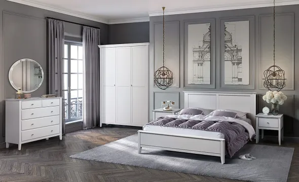 Спальня «Адель» #2. Цвет: светлый серый Спальня «Адель» #2