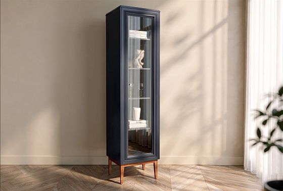 Витрина 1-но дв. "Сакраменто" (правая) массив и шпон дуба, МДФ 4