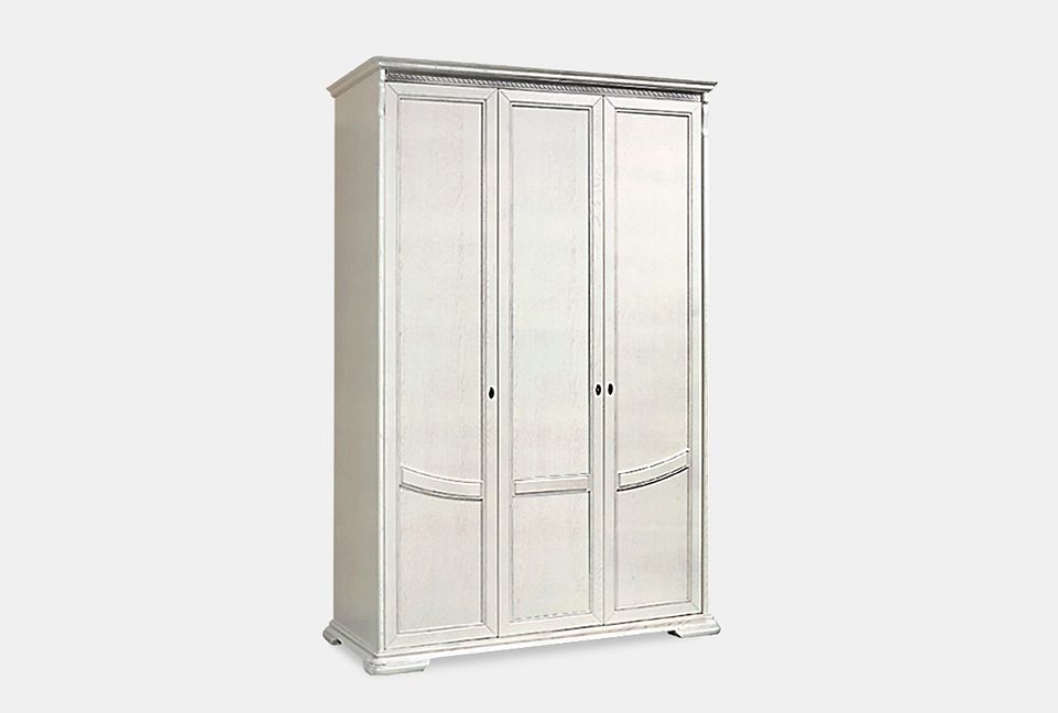 Шкаф для одежды 3-х дв. "Лика" (без зеркала); белая эмаль