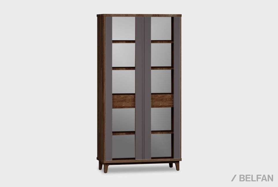 Витрина 2-х дверная "Wallstreet" массив дуба, МДФ 1