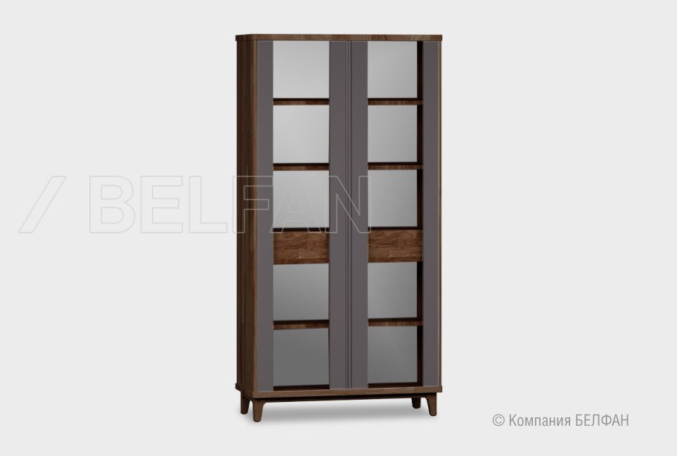 Витрина 2-х дверная "Wallstreet" массив дуба, МДФ 1