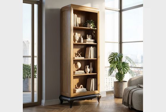 Стеллаж "Соната" массив и шпон дуба 2