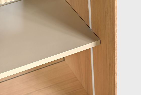 Витрина 1-но дверная «Авеню» (левая) шпон дуба, МДФ, металл 13