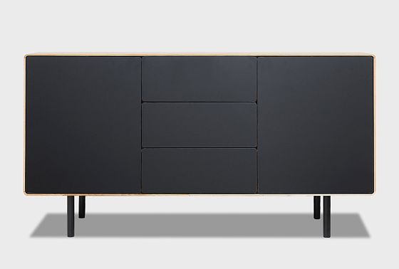 Тумба "Норман" 3 (с ящиками) массив дуба, МДФ, металл 10