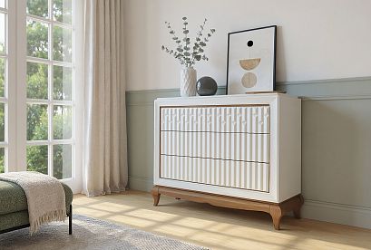 Комод "Армония" (узкий); *ММ-434-04-2; айвори+классик Комод "Армония" (узкий); *ММ-434-04-2; айвори+классик