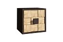 Модуль для стеллажей открытых 1-но дв. &quot;Cube Design&quot; фасад "шашки" графит + бейц-масло 1