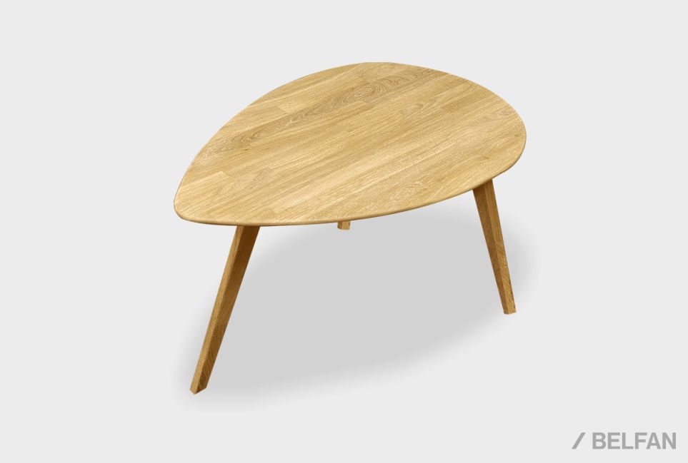 Стол журнальный "Art Collection" капля 266 массив дуба 2