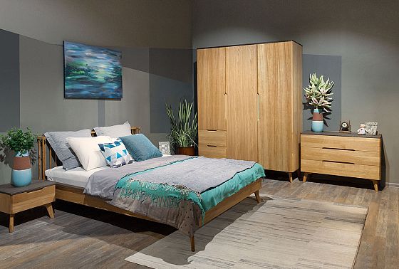 Тумба прикроватная "Elva" B-1 массив и шпон дуба 12