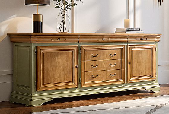 Тумба с ящиками "Оливия" массив и шпон ольхи 3