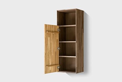 Шкаф навесной "Irving Design" 120 (левый); графит, бейц-масло