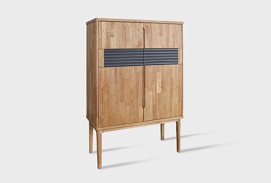 Тумба высокая "Уоллстрит" массив дуба, МДФ 6