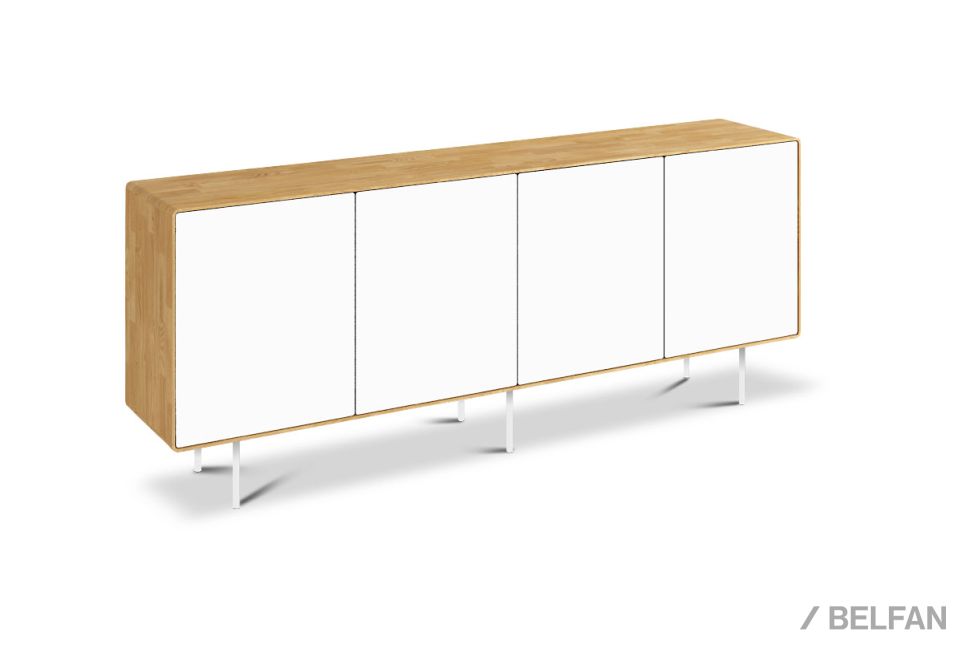 Тумба "Norman" 4 массив дуба, МДФ, металл 1