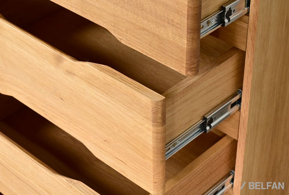 Комод "Elva" B-5 высокий массив и шпон дуба 6