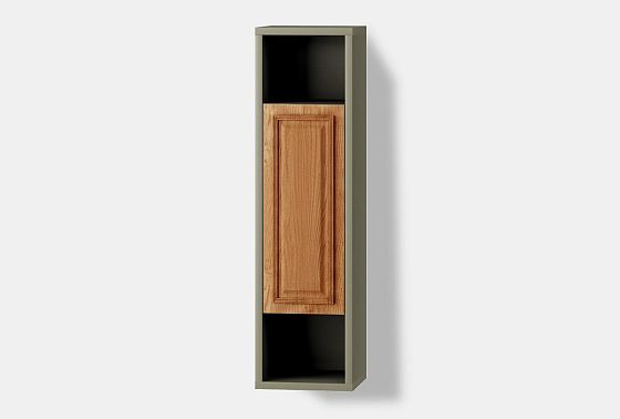 Шкаф настенный "Сакраменто" (левый) массив и шпон дуба, МДФ 3