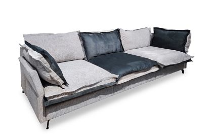 "Grand" диван 3-х местный; нераскл.; 32; Glow 15 Light Grey+Glow 15 Light Grey+Idol 2.0\_\28 (гр. 5/МТХ+ТД)
