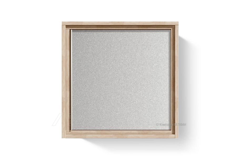 Модуль настенный "Manhattan" 1 со стеклом (правый); фасад "стекло"; белёный дуб, ваниль