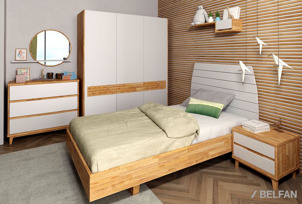 Тумба прикроватная "Wallstreet" массив дуба, МДФ 5