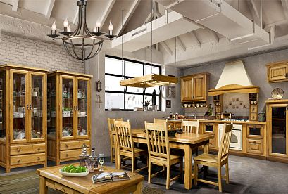 Витрина 2-х дверная "Gordes"; *ВМФ-6021; лак с патиной