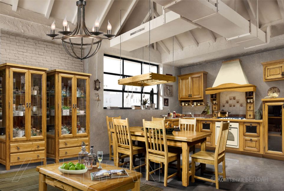 Витрина 2-х дверная "Gordes" массив дуба 2