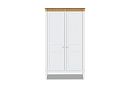 Шкаф для одежды 2-х дверный "Ольса" 02; белый лак+антик 24