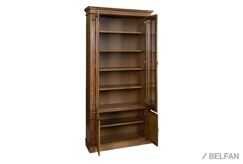 Набор мебели для библиотеки "Верди Люкс 3" массив и шпон дуба 2