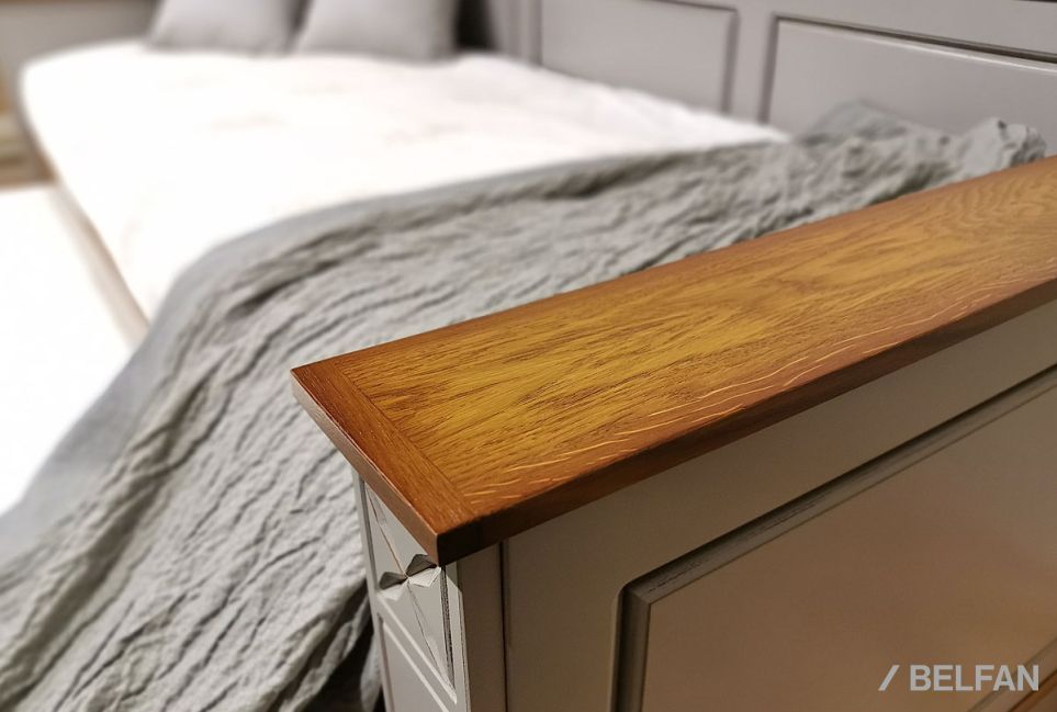 Кровать-диван под два матраса "Brianson" массив и шпон дуба, МДФ 8