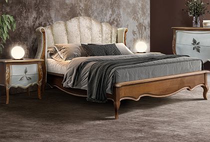 Кровать с мягким изголовьем (осн. дер) "Трио"