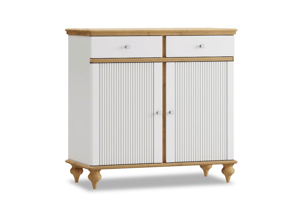 Комод "Рандеву" 22; белый лак+антик 24