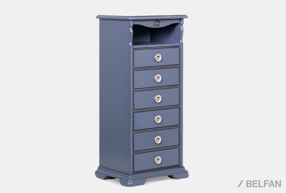 Комод высокий "Лика" массив и шпон дуба 1