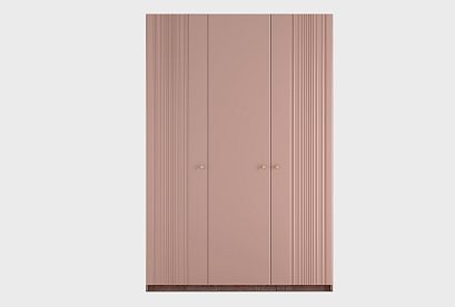 Шкаф для одежды 3-х дверный "Меридиан" (комбинированный); *А-017.302; к-шоколадный дуб, ф-дымчатая роза