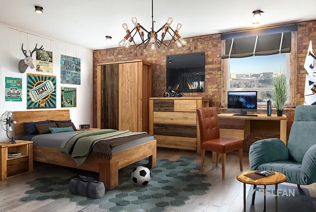 Детская «Берген» #2 графит + бейц-масло