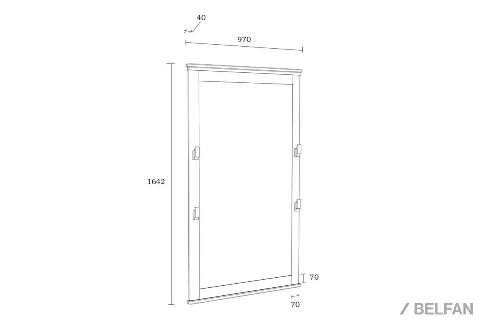 Зеркало настенное "Рандеву" 160 массив сосны 4