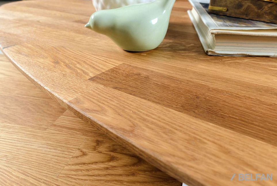 Стол журнальный "Art Collection" 90 (капля) массив дуба 5