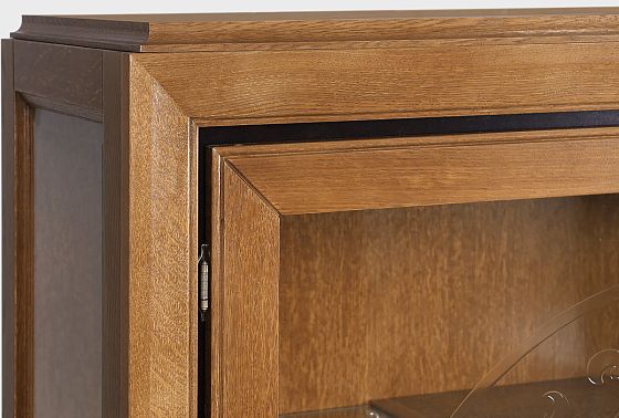 Тумба высокая "Соната" (стекло) массив и шпон дуба 6