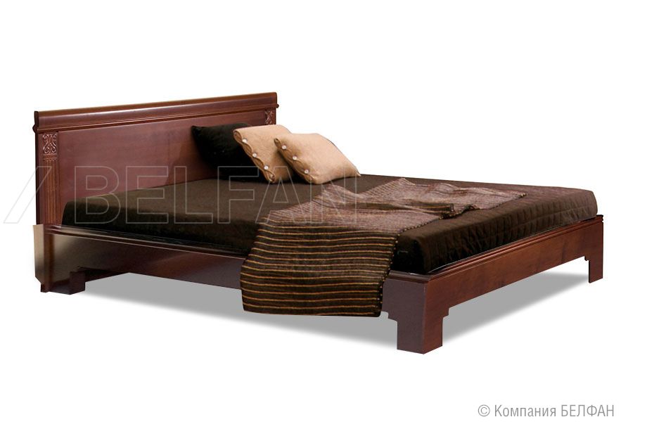 Кровать "Престиж" массив и шпон берёзы 1