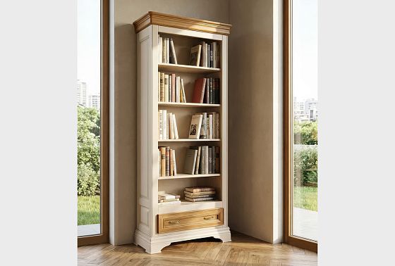 Стеллаж "Оливия" массив и шпон ольхи 7