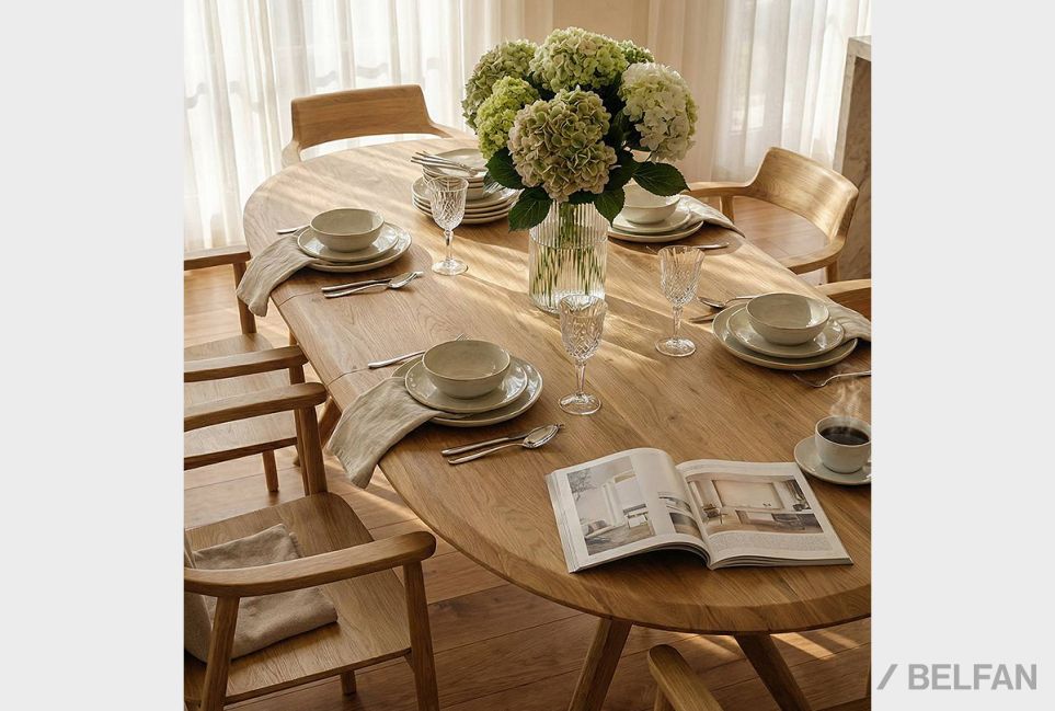 Стол обеденный "Кармен" (раскладной) массив дуба 7
