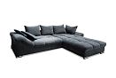 "Лаунж" диван с оттоманкой; нераскл.; правый; Rialto 17 Graphite + Tiffany 12 Azur (Т6/БК+МТХ)