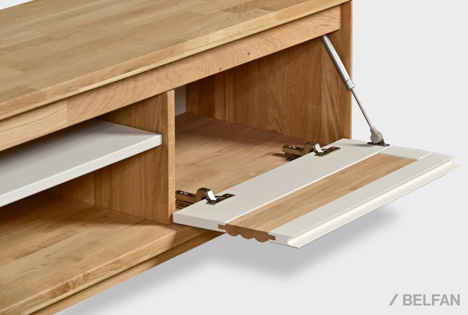 Тумба под ТВ "Wallstreet" 170 (с нишей) массив дуба, МДФ 7