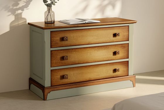 Комод "Бриансон" массив и шпон дуба, МДФ 4